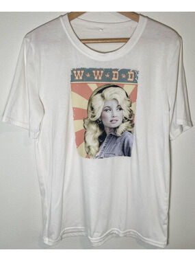 Vintage Dolly Parton What Would Dolly Do Artist Singer T-Shirt White - XL